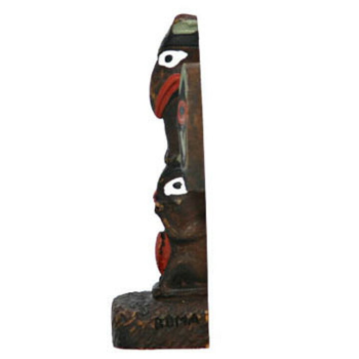 トーテムポール TOTEM POLE レプリカ カナダ 先住民 ネイティブ インディアン BOMA製 RAVEN ワタリガラス 7cm カナダお土産専門店CanadianSpirit