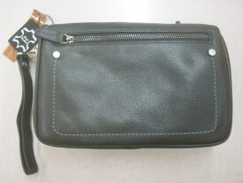 HAMILTON 25781 ハミルトン手つき 牛革ポーチ ブラック 黒 23×14×7cm