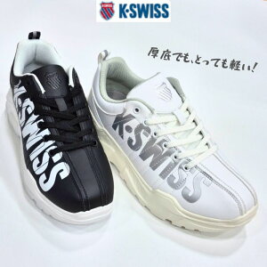 K-SWISS KSU0041 �P�[�X�C�X���� 5cm�\�[�� �r�b�O���S �R�[�g�y�ʐ݌v �����Y �X�j�[�J�[ ������v�J�b�v�C���\�[������ �j�� �a�m �u���b�N�z���C�g/�V���o�[