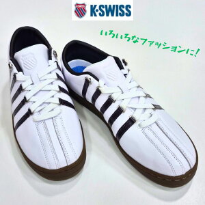 K-SWISS CLASSIC 88 LOWケースイス クラシック 88メンズ レザー ローカット天然皮革 男性 スニーカーホワイト/ブラウンガム