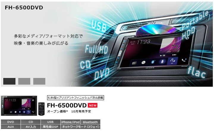 楽天市場】【取寄商品】carrozzeriaカロッツェリアFH-6500DVD+ND-BC9 