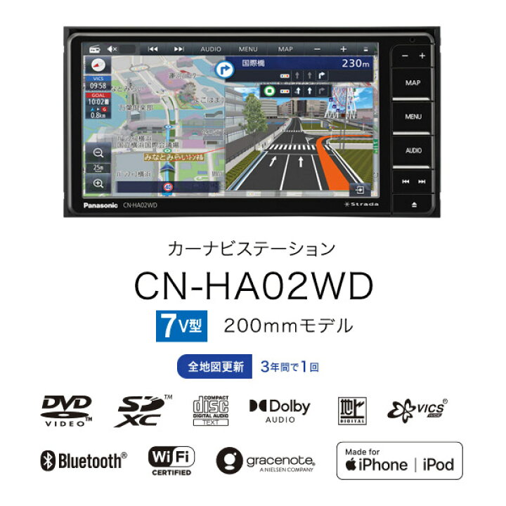 楽天市場】【取寄商品】パナソニックCN-HA02WD+CA-DR03HTD+CY-RC500HD 
