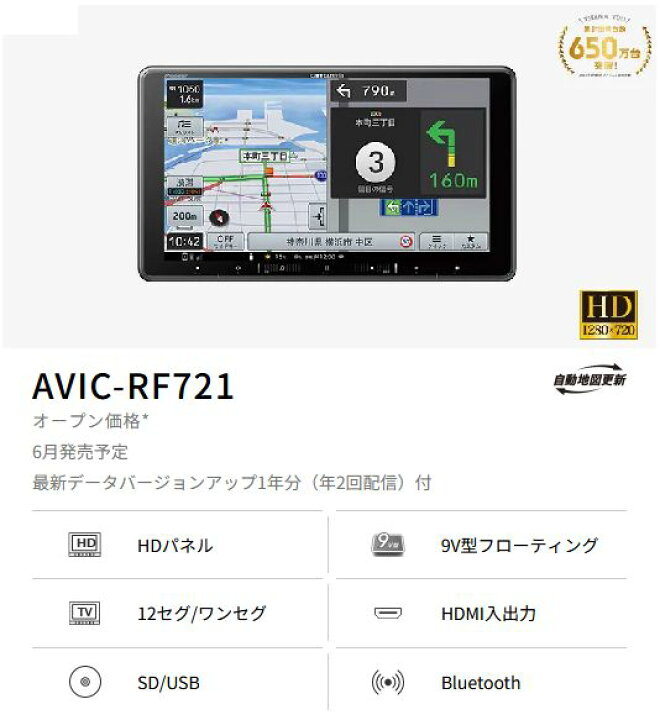 楽天市場】【取寄商品】カロッツェリア楽ナビAVIC-RF721+デイズ 