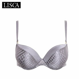 LISCA リスカ ブラジャー プッシュアップブラ パディットブラ 底圧カップ B70 C70 アイス シャイニー 光沢 ひびきにくい 020296IVETTE