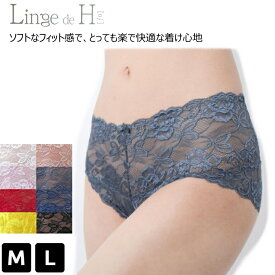 ランジュドアッシュ Linge de H ショーツ スタンダード RS715 M L 全10色 総レース アウターにひびきにくい 快適 フィット 楽