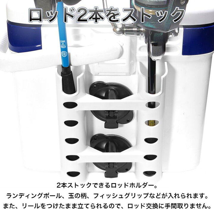 楽天市場】吸盤式 ロッドホルダー 2本 ロッドスタンド クーラー 