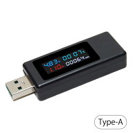 USB電流電圧テスター 電圧 電流 チェッカー USB Type-A タイプA テスター 電流計 電圧計 デジタル 測定 …