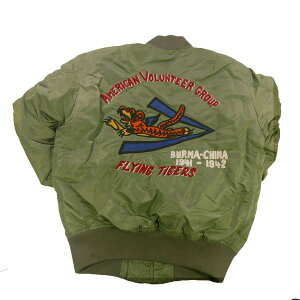 AVIREX �A���B���b�N�X�@783-5252012 �E�H�b�V���h MA-1 �t���C���O�^�C�K�[�X�@ WASHED MA-1 FLYING TIGERS�@�t���C�g�W���P�b�g�@�~���^���[�W���P�b�g