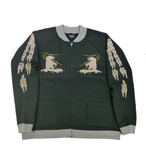 �e�[���[���m TT69475 SUKA ZIP SWEAT EMBROIDERED ALASKA�@BLACK�@�h�J�W�b�v�X�E�F�b�g �u���b�N