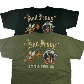 Buzz Ricksons バズリクソンズ BR79346 375th BOMB. SQ. Bad Penny プリント 半袖Tシャツ