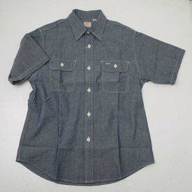 SUGARCANE シュガーケーンSC37941-421 シャンブレー半袖ワークシャツ 　ブルー