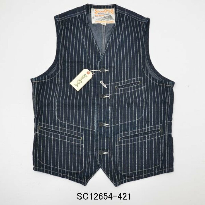 楽天市場】SUGARCANE シュガーケーン SC12654-421 9oz.WABASH STRIPE 