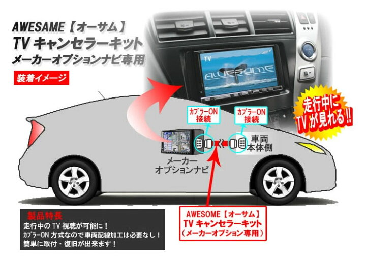 楽天市場 ネコポス限定 送料無料 ニッサン エクストレイル ハイブリッド Ht32 Hnt32系 H27 04 メーカーオプションナビ専用 カーウイングス ニッサンコネクトナビ走行中にテレビが見れるtvキット テレビキット テレビキャンセラー 切替スイッチ付き カー