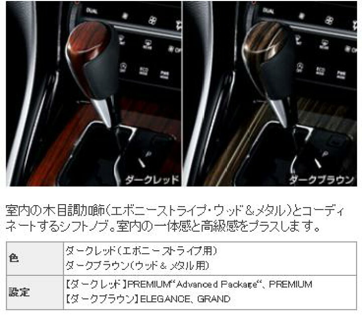 楽天市場】ハリアー60系 トヨタ純正ウッド調シフトノブ（ダークレッド 