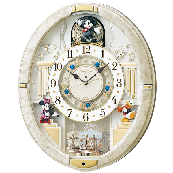 からくり時計　ディズニー　壁掛け時計 名入れ ディズニータイム　FW580W セイコーからくり掛け時計 SEIKO電波時計 送料無料 ミッキーマウス  | インテリア雑貨　セシセラ