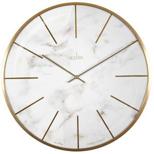 acctim |v LUXE Wall Clock AC29432 LONDON MARBLE BRASS _ CMXyz
