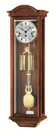 ウォルナット仕上げが美しい！　AMSアームス機械式振り子時計　2672-1　AMS掛け時計　報時時計