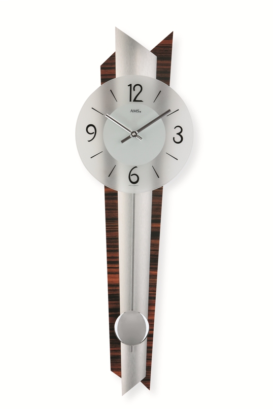 好きに AMS振り子時計 ウォルナットとガラスのコンビがお洒落です アームス振り子時計 ＡＭＳアームス振り子時計 7311 AMS掛け時計 アームス掛け時計 ランキングTOP10 ドイツ製