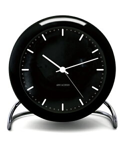 AlERuZuv ARNE JACOBSEN Table Clock CityHall Black 43673 ROSENDAHL