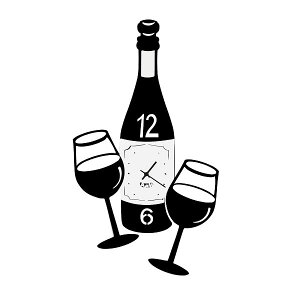 Arti e Mestieri |v@AeBEGEXeBG@2479-C71 black C^A@Wall clock Cin Cin@Ǌ|v Cyz