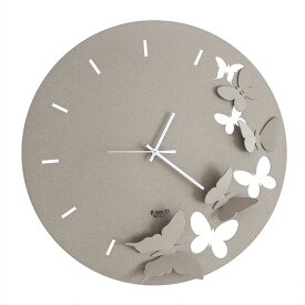 Arti e Mestieri 掛け時計　蝶々　アルティ・エ・メスティエリ　Wall clock Butterfly Spring 2875-C116 Beige　イタリア　壁掛け時計 送料無料
