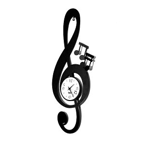Arti e Mestieri |v AeBEGEXeBG@gL@Wall clock Chiave Musicale 3254-C71 black@Ǌ|v yz