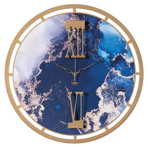 AeB G XeBG Arti e Mestieri |v@AeBEGEXeBG@Mood Design wall clock 3834-C346 Gold/blue/marble C^A @Ǌ|vyz