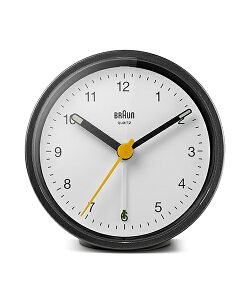 【日本正規代理店品】 BRAUNアラームクロック  BRAUN Classic Analog Alarm Clock BC12BW  BRAUN目覚まし時計 ブラウンアラームクロック