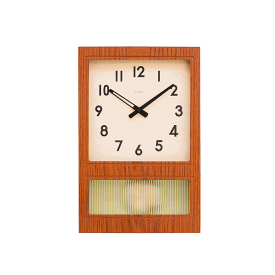 機械式掛け時計を感じさせるレトロなデザインです！GLASS振り子時計 CHAMBRE　CH037CB CAFE BROWN