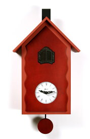 【ピロンディーニ】鳩時計　カッコー掛け時計　ピロンディーニ　CucuLac101Rosso イタリア　はと時計