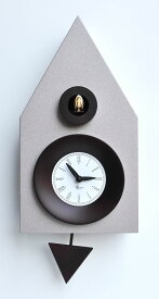 【ピロンディーニ】鳩時計 カッコー掛け時計　イタリア・ピロンディーニDark114 Silver Aluminium　はと時計