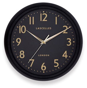 gfUCIW[bZRoger LascellesА RETRO BLACK WALL CLOCK WITH SWEEP SECONDS HAND 30cm|v@DECO-LASC-BLACK