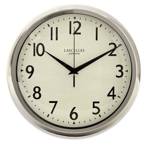 ���g�����ł������I���W���[���b�Z��RogerLascelles�А��@�|�����v�@Retro Chrome Wall Clock With Sweep Seconds ���W���[���b�Z�����v�@DECO-LASC-CHROME
