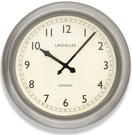 レトロ調でお洒落！ロジャーラッセルRoger Lascelles社製　掛け時計　Large Metal Lascelles Clock with a Pewter Finish ロジャーラッセル時計　LM-LASC-PEWTER