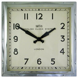 レトロデザイン！ロジャーラッセル掛け時計　SMITHスミス掛け時計 RogerLascelles掛け時計 Smiths Retro Clock 41cm　壁掛け時計　SM-ENGLISH-CHROME