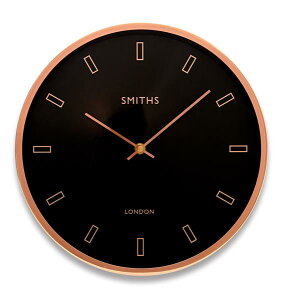 ���W���[���b�Z���|�����v�@RogerLascelles�А� MODERN ROSE GOLD CASE,�@SMITHS BLACK DIAL WALL CLOCK - 30cm ���W���[���b�Z�����v�@SM-FIRECREST-RG