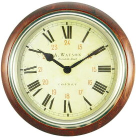 ロジャーラッセル Roger Lascelles 掛け時計 CLASSIC WOODEN WALL CLOCK, WATSON DESIGN　26．7cm　ロジャーラッセル時計　WR-WATSON-MAH
