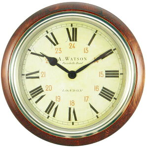 ���W���[���b�Z�� Roger Lascelles �|�����v CLASSIC WOODEN WALL CLOCK, WATSON DESIGN�@26�D7cm�@���W���[���b�Z�����v�@WR-WATSON-MAH
