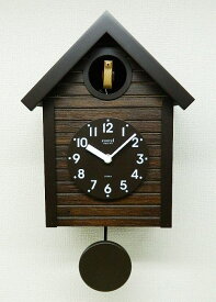 鳩時計　ハト時計 レトロ　さんてる　日本製　振り子　はと時計　SQ04AN　 アンティークブラウン　国産　手作り