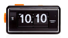【TWEMCO】トゥエンコ　アラームクロック　置時計 AL-30Bk-Bk　Black-Black パタパタクロック