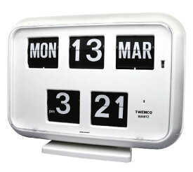 【TWEMCO】　トゥエンコ　カレンダー時計　　QD-35ホワイト　置き掛け兼用時計　ギフト　贈り物　お洒落