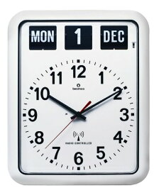 【TWEMCO】　トゥエンコ　カレンダー電波時計　RC-12Aホワイト　TWEMCO掛け時計