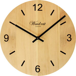 Waidzeit ヴァイツェイト 33WTZ04 Tempus 掛け時計 ウォールクロック モダン シュタイアーストーンパイン材 天然木 壁掛け時計 Φ30.5cm モダン 手造り オーストリア製 ギフト 贈り物