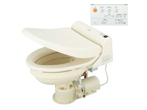 日立ウォシュレット仕様(配管金具付き38mm)オートマチック電動マリントイレ 12V 24V