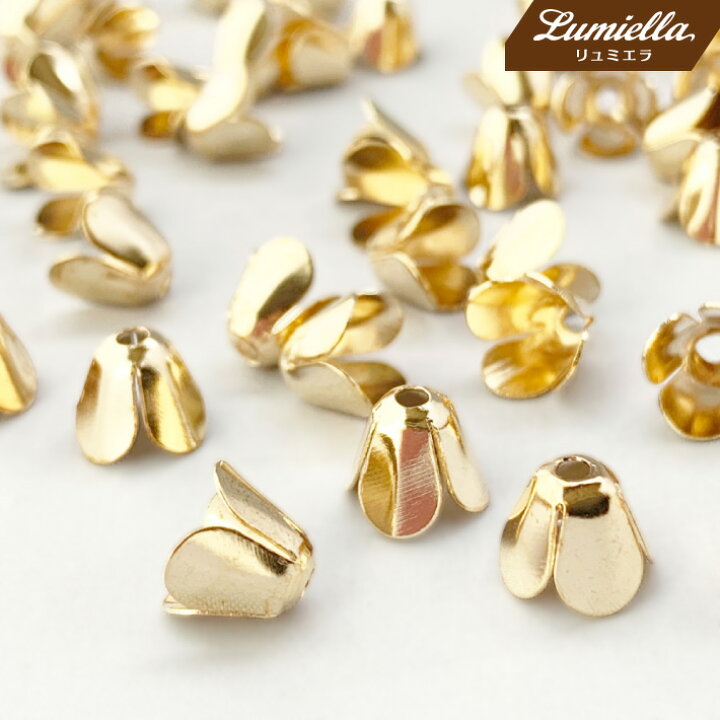 楽天市場】【リュミエラ】100個セット【ベル型 ビーズキャップ3】座金 