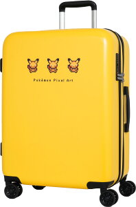 キャリーケース スーツケース ピクセルアート ポケットモンスター Mサイズ マチ拡張 軽量 59L 4輪 旅行 修学旅行 ダイヤルロック TSAロック ネームタグ ABS 旅行 pk-0881-56 キャラクターポケモン
