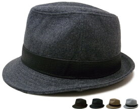 中折れハット ウール シンプルデザイン 帽子