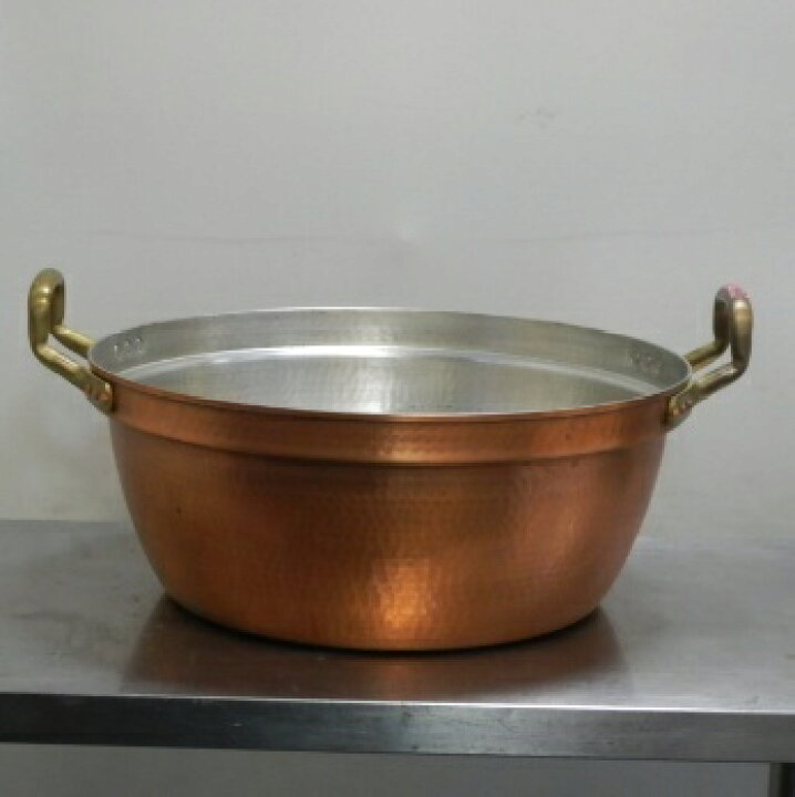 楽天市場】【中古】4 SA 銅 円付 鍋 両手(錫引きあり) 48cm 業務用 銅  