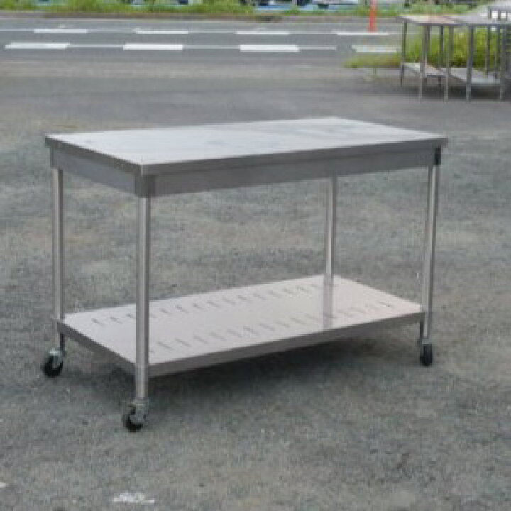 楽天市場】【中古】タニコー 業務用 ステンレス キャスター付 作業台 