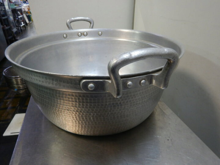 楽天市場】【中古】2 アルミ 打ち出し 円付鍋 両手鍋 51cm 業務用 内寸 